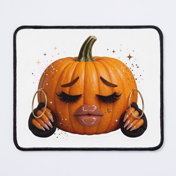 Item preview, Glamorous Sassy Pumpkin Sticker | 3D Fall Fashion Vinyl Decal designed and sold by Gurjeetpixelart.