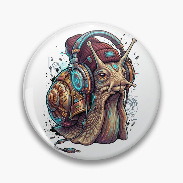 Item preview, Cyber Snail Beats: Sci-Fi Cyberpunk Snail in Beanie & Headphones Artwork designed and sold by HexOne.