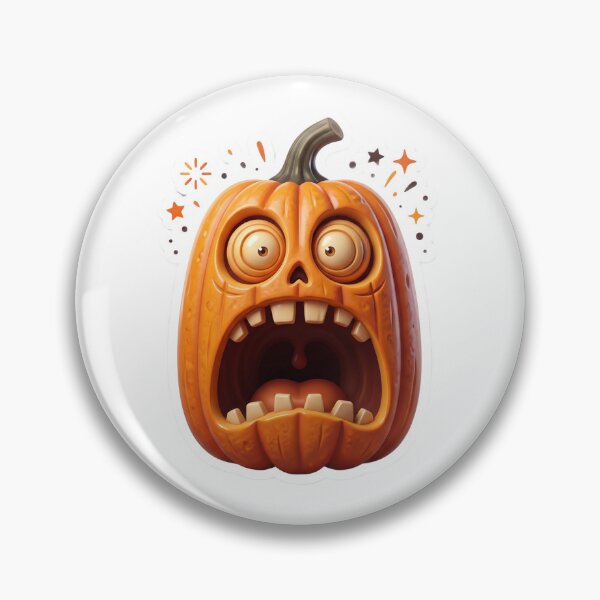 Item preview, Shocked Screaming Pumpkin Sticker | 3D Halloween Vinyl Decal designed and sold by Gurjeetpixelart.
