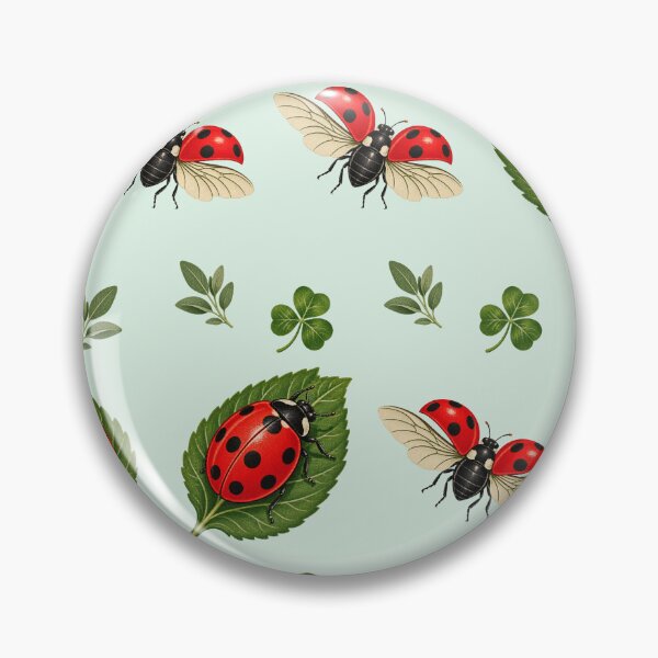 Item preview, Ladybugs and Leaves Pattern Cute Garden Bugs designed and sold by victorsuarez.
