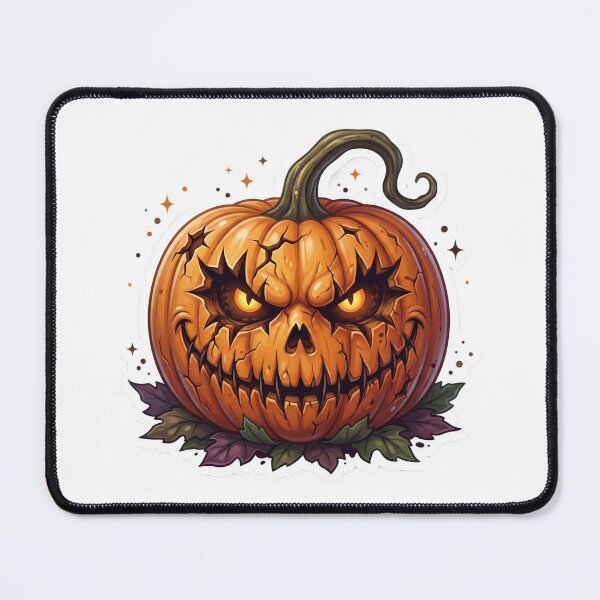 Item preview, Creepy Cracked Pumpkin Monster Sticker | 3D Halloween Vinyl Decal designed and sold by Gurjeetpixelart.