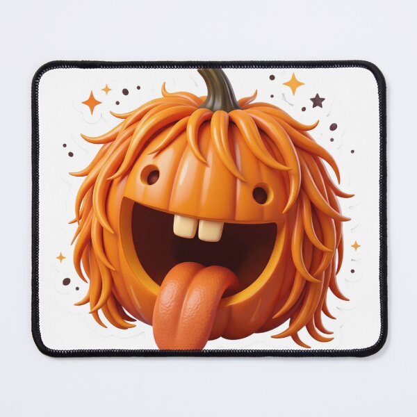 Item preview, Funny Hairy Pumpkin Monster Sticker | 3D Halloween Vinyl Decal designed and sold by Gurjeetpixelart.