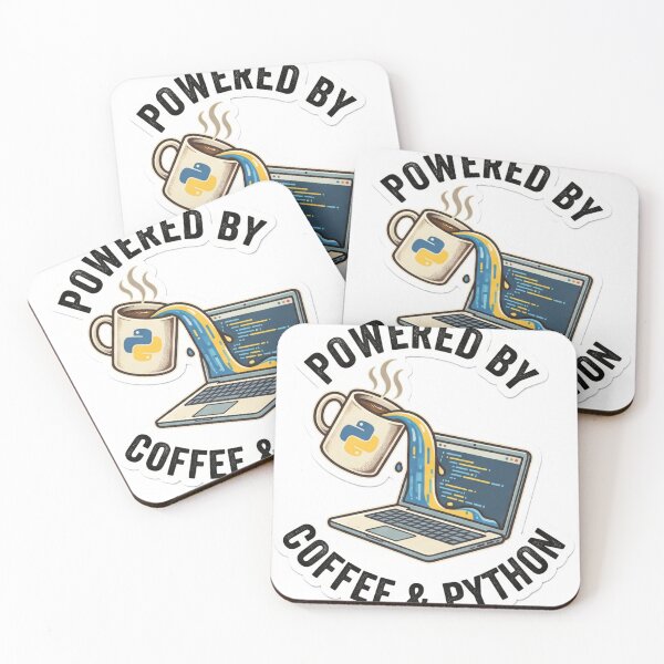 Item preview, Powered by Coffee and Python Programmer Design designed and sold by Purplippie.