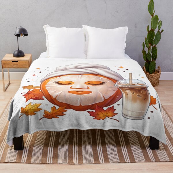 Item preview, Relaxing Spa Pumpkin with Iced Latte Sticker | 3D Fall Vinyl Decal designed and sold by Gurjeetpixelart.