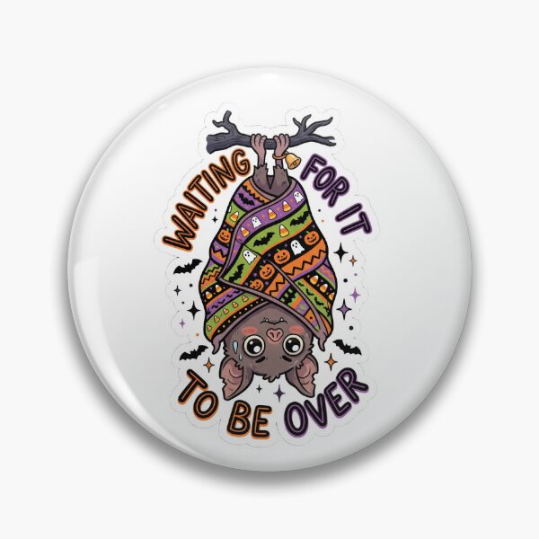 Item preview, Waiting For It To Be Over Funny Bat Introvert Halloween designed and sold by JunTheK.