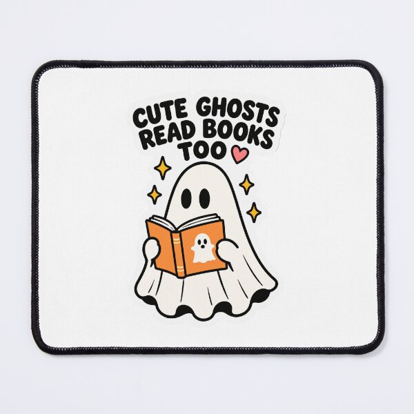 Item preview, Cute Ghost Reading Books With Adorable Spooky Charm designed and sold by FemmePod.