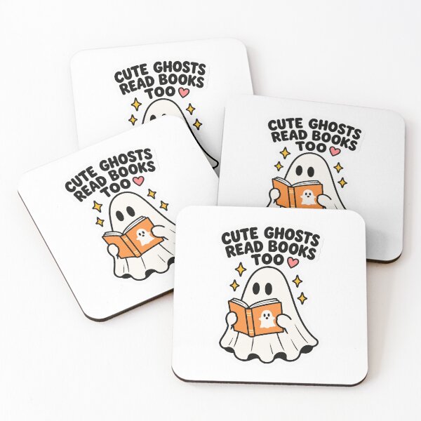 Item preview, Cute Ghost Reading Books With Adorable Spooky Charm designed and sold by FemmePod.