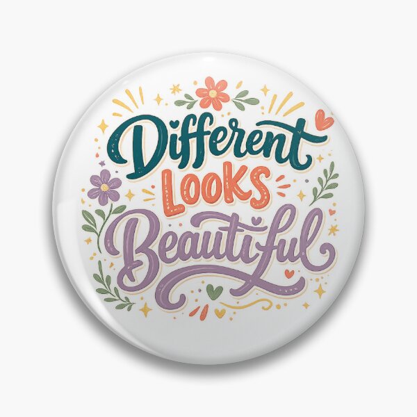 Item preview, Different Looks Beautiful Inspirational Quote Colorful Floral Typography Art designed and sold by inkoutninja.