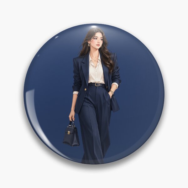 Item preview, Elegant Navy Blue Business Woman Fashion Sticker designed and sold by KeerthiCuteFind.