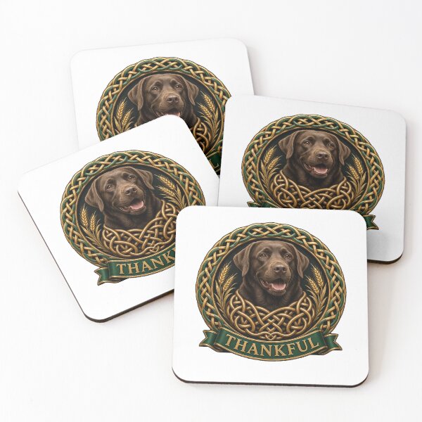 Item preview, Thankful Chocolate Lab Celtic Knot designed and sold by Freckled-Monkey.