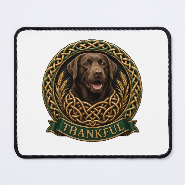 Item preview, Thankful Chocolate Lab Celtic Knot designed and sold by Freckled-Monkey.