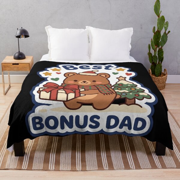 Item preview, Cute Kawaii Christmas Bear Best Bonus Dad Sticker designed and sold by TheCalmEdit.