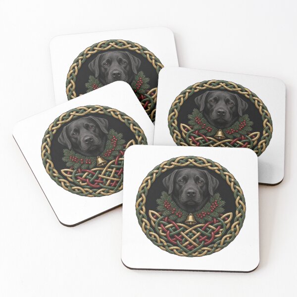 Item preview, Celtic Knot Christmas Black Lab designed and sold by Freckled-Monkey.