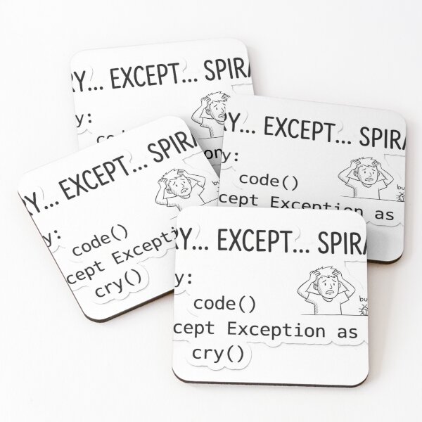 Item preview, Try Except Spiral Funny Python Developer Design designed and sold by Purplippie.