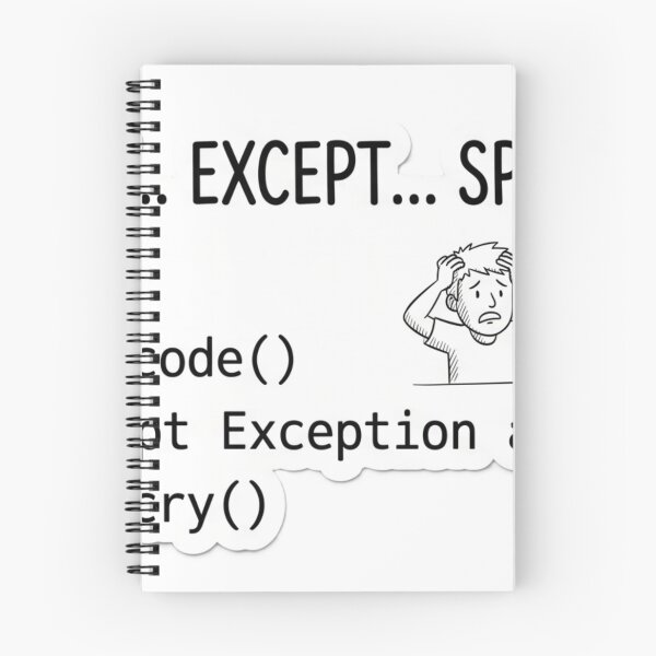 Item preview, Try Except Spiral Funny Python Developer Design designed and sold by Purplippie.