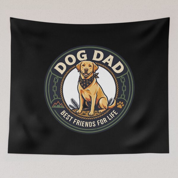 Item preview, Dog Dad Best Friends for Life – Vintage Dog Lover Graphic designed and sold by al21ex.