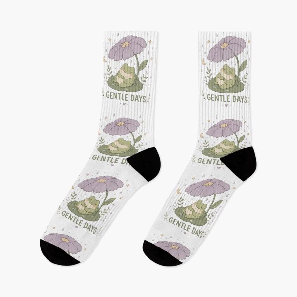 Item preview, Gentle Days Sleepy Frog Under Flower Cute Cottagecore Nature Design designed and sold by dreamz-world.