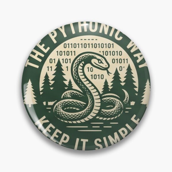 Item preview, The Pythonic Way Keep It Simple Design designed and sold by Purplippie.