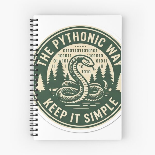 Item preview, The Pythonic Way Keep It Simple Design designed and sold by Purplippie.