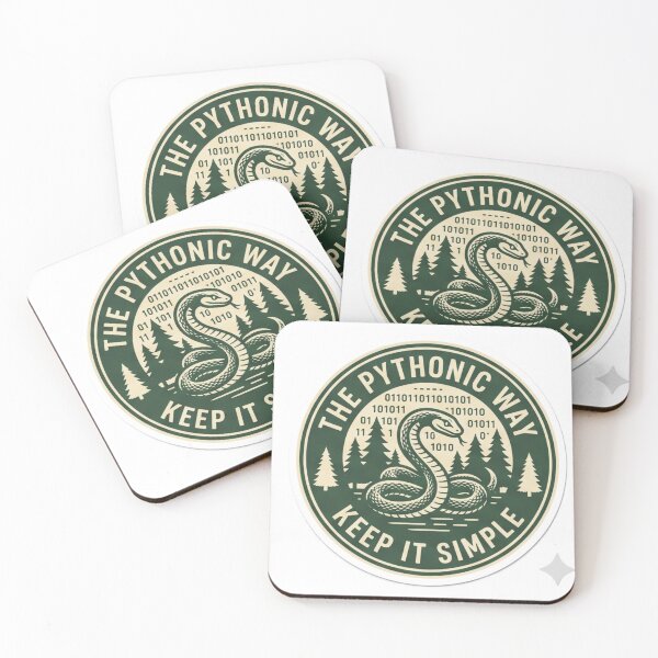 Item preview, The Pythonic Way Keep It Simple Design designed and sold by Purplippie.