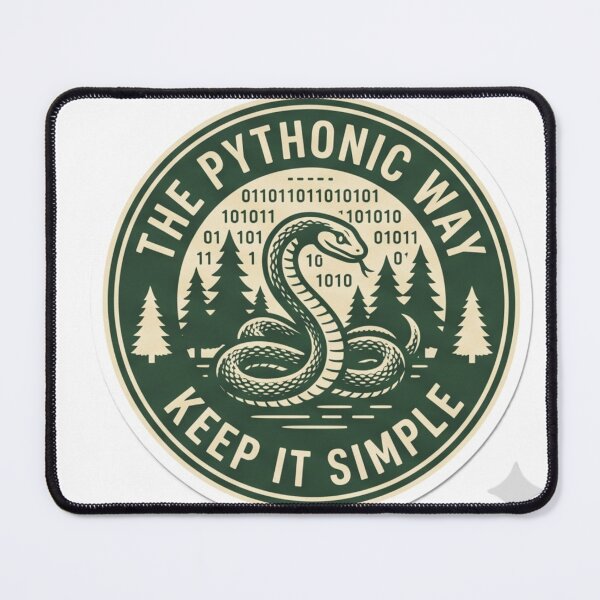 Item preview, The Pythonic Way Keep It Simple Design designed and sold by Purplippie.