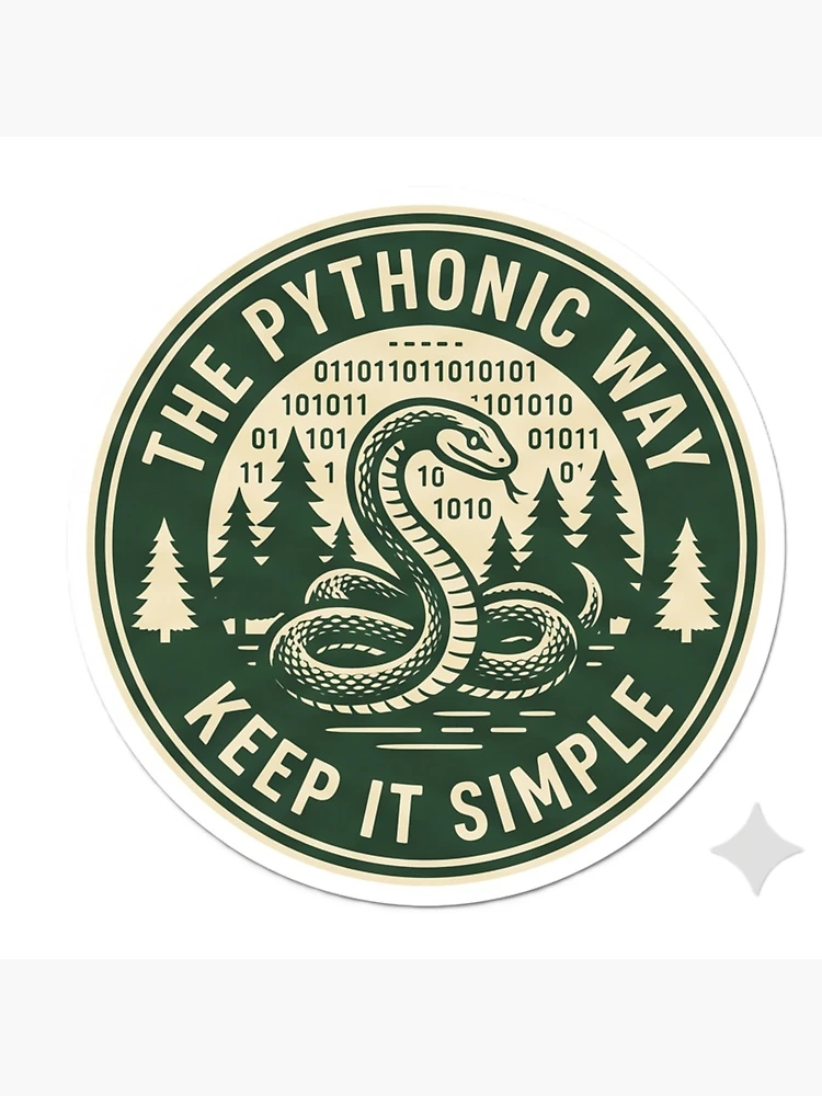 Thumbnail 4 of 4, Clock, The Pythonic Way Keep It Simple Design designed and sold by Purplippie.