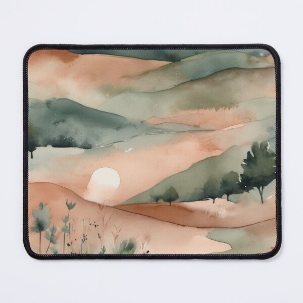 Item preview, Moonlit Meadow - Soft Watercolor Landscape designed and sold by Hidamari's SHOP.