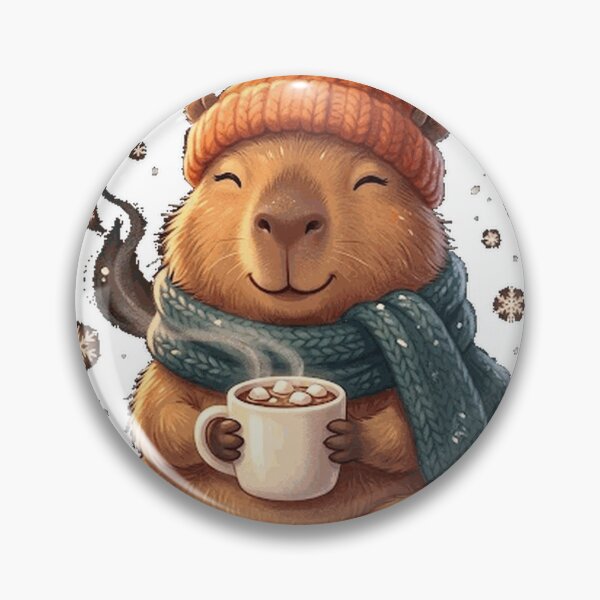 Item preview, Cosy Winter Capybara with Hot Chocolate Classic T-Shirt_631ea46a3b designed and sold by Pahagh19.
