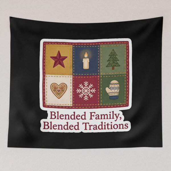 Item preview, Blended Family Blended Traditions Cozy Patchwork Quilt Christmas designed and sold by TheCalmEdit.