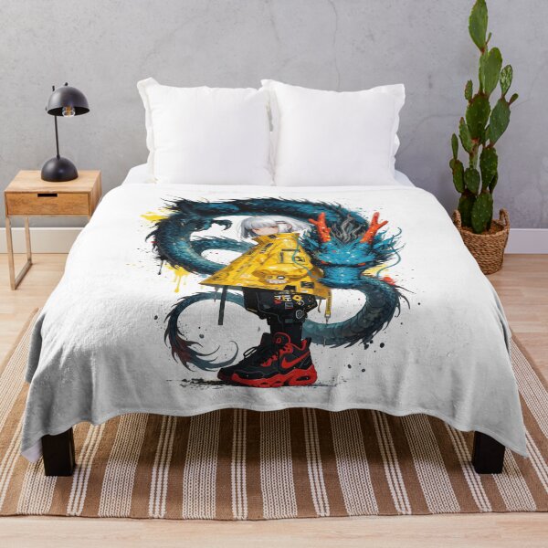 Item preview, Dragon Techwear: Anime White-Haired Girl & Coiled Eastern Dragon Artwork designed and sold by HexOne.
