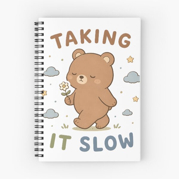 Item preview, Cute Slow Living Bear with Flower – Cozy Cottagecore Animal Art designed and sold by dreamz-world.