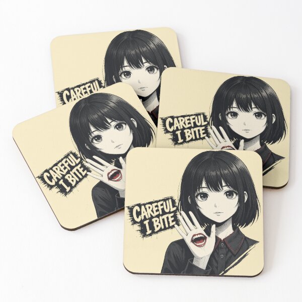 Item preview, Careful I Bite Dark Aesthetic Anime Stare designed and sold by cleopatrareid.