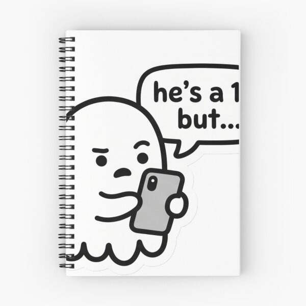 Item preview, Hes A 10 But Funny Gen Z Ghost Sticker designed and sold by Purplippie.