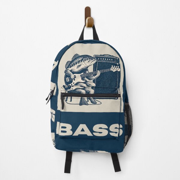 Item preview, Bass Player (Framed) - Funny Fish Playing Bass Pun designed and sold by Douglystuff.