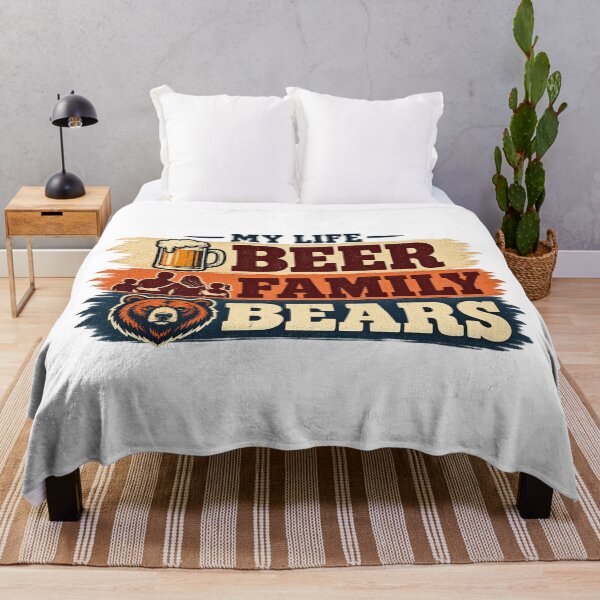 Item preview, My Life Beer Family Bears Vintage Chicago Football Fan Graphic designed and sold by dartoffofo⭐⭐⭐⭐⭐.