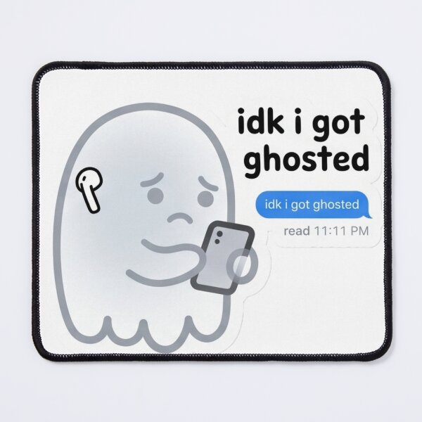 Item preview, Idk I Got Ghosted Cute Transparent Ghost Sticker designed and sold by Purplippie.