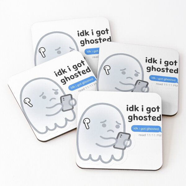 Item preview, Idk I Got Ghosted Cute Transparent Ghost Sticker designed and sold by Purplippie.
