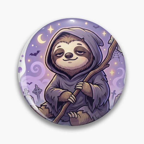 Item preview, I'll Get There Eventually Sitting Sloth Grim Reaper designed and sold by JunTheK.