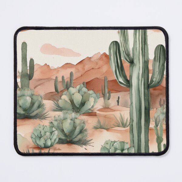 Item preview, Desert with Cacti - Soft Watercolor Landscape designed and sold by Hidamari's SHOP.