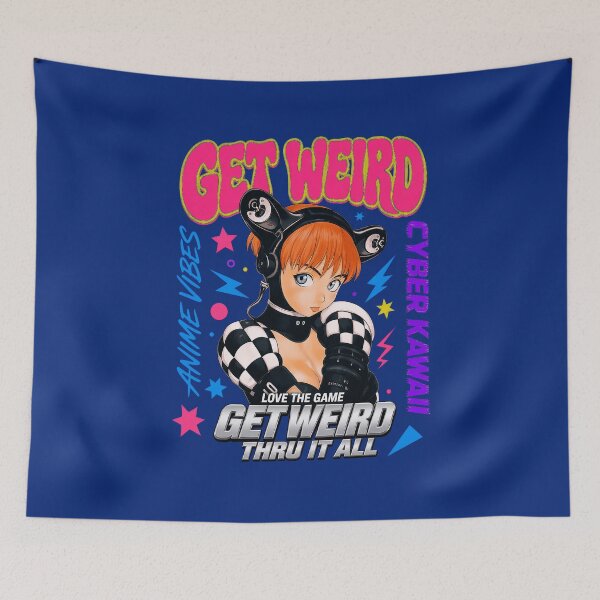 Item preview, Get Weird Retro Anime Boy Cyberpunk Streetwear designed and sold by cleopatrareid.