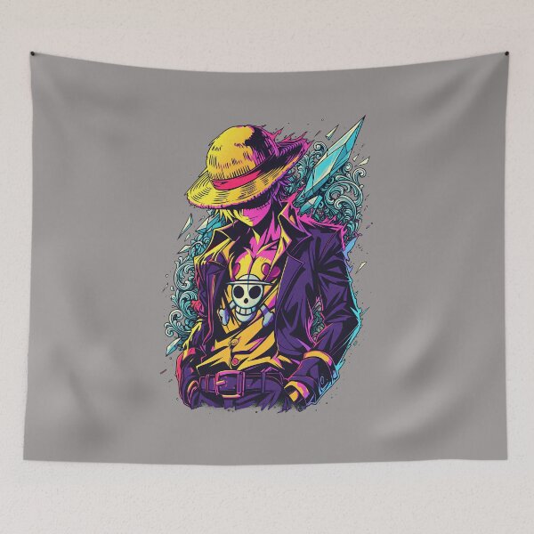Item preview, Neon Retro Pirate Straw Hat Anime Style-60 designed and sold by LeonardTHinton.