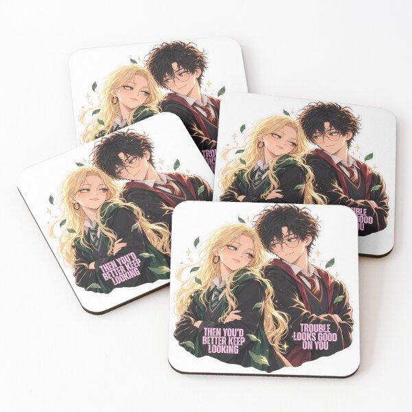 Item preview, Trouble Looks Good On You - Carina Malfoy Sticker designed and sold by Coloor.