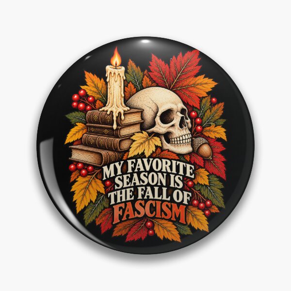 Item preview, My Favorite Season Is The Fall Of Fascism Vintage Gothic Skull Autumn designed and sold by GibasVisuals.