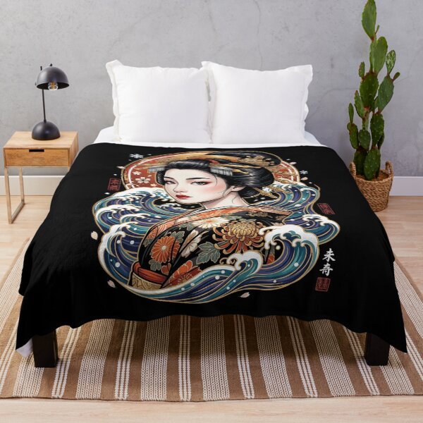 Item preview, mpress of the Sea: Japanese Geisha & Great Wave Ukiyo-e Graphic Artwork designed and sold by HexOne.