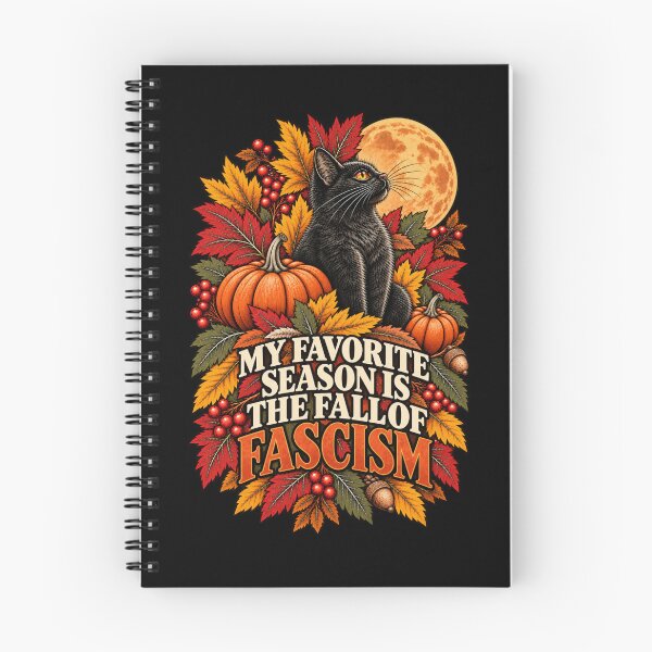 Item preview, My Favorite Season Is The Fall Of Fascism Black Cat Pumpkin Halloween designed and sold by GibasVisuals.