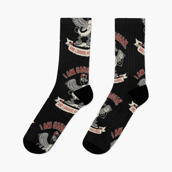 Item preview, I Am Canadian And I Choose Violence – Cobra Chicken Funny Canadian Goose Vintage Mascot Art designed and sold by Luminari Creations.