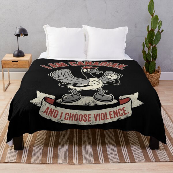 Item preview, I Am Canadian And I Choose Violence – Cobra Chicken Funny Canadian Goose Vintage Mascot Art designed and sold by Luminari Creations.