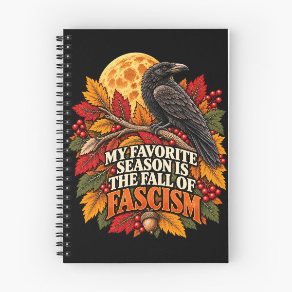 Item preview, My Favorite Season Is The Fall Of Fascism Gothic Raven Full Moon Autumn designed and sold by GibasVisuals.