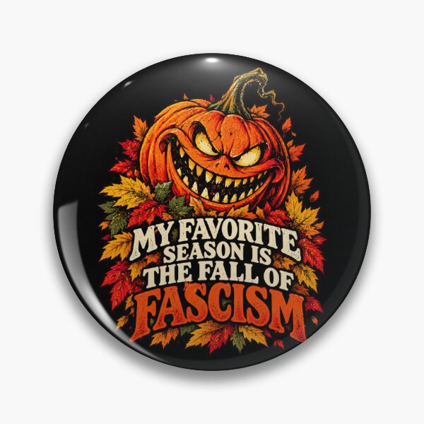 Item preview, My Favorite Season Is The Fall Of Fascism Evil Pumpkin Halloween Dark Humor designed and sold by GibasVisuals.