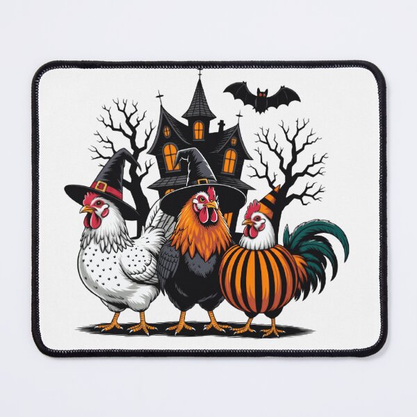 Item preview, Halloween Chickens Witch Hats Haunted House Funny Farm Chicken designed and sold by Zizo-DR44.